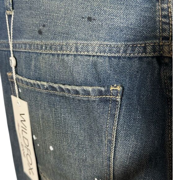 Wildfox NWOT Size 28 Baggy Crop Jean Da Vinci Distressed Paint splatter Cotton - Picture 11 of 16